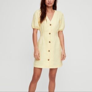 Aritzia Wilfred Caprice dress yellow small